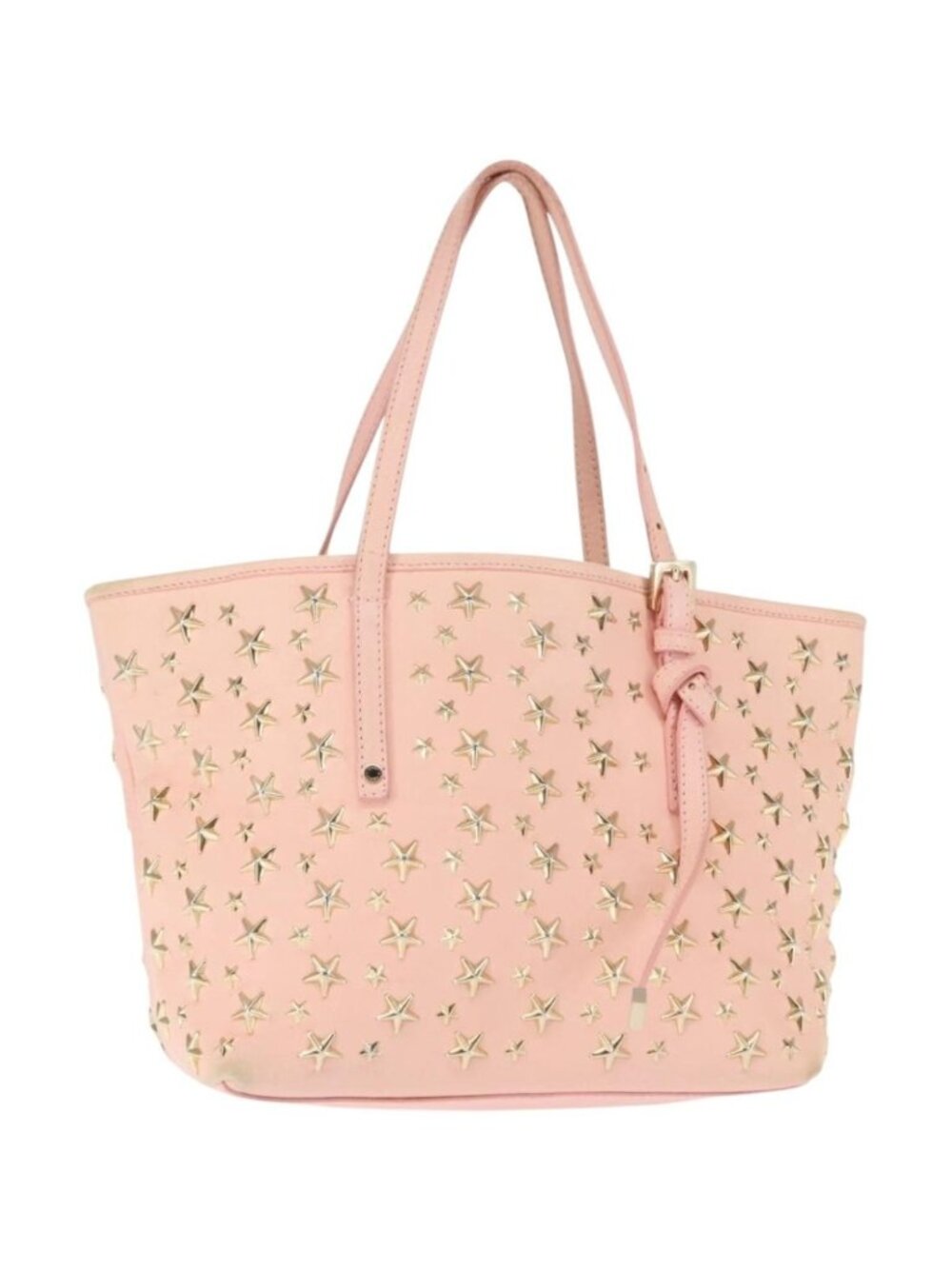 Jimmy Choo Studs Tote Bag Leather Pink